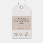 Waterverf voor kerst-warme cacao en koekjes cadeaulabel (Achterkant)