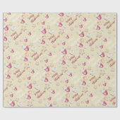 Waterverf voor kerst-warme cacao en koekjes cadeaupapier (Vlak)