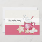 Waterverf voor kerst-warme cacao en koekjes kaart (Voorkant)
