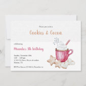 Waterverf voor kerst-warme cacao en koekjes kaart (Voorkant)