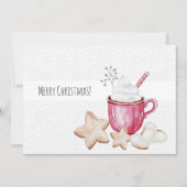 Waterverf voor kerst-warme cacao en koekjes kaart (Voorkant)