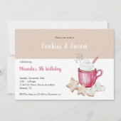 Waterverf voor kerst-warme cacao en koekjes kaart (Voorkant)