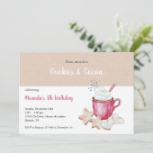 Waterverf voor kerst-warme cacao en koekjes kaart (Staand voorkant)