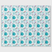 Waterverf voor kerstballen Mittens en Snowflakes Cadeaupapier (Vlak)