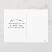 Waterverf voor kerstblauw deer pine Branch Cones Feestdagenkaart (Achterkant)