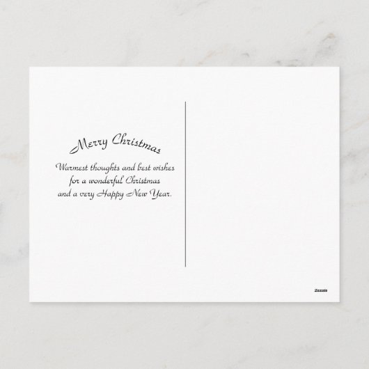 Waterverf voor kerstblauw deer pine Branch Cones Feestdagenkaart (Achterkant)