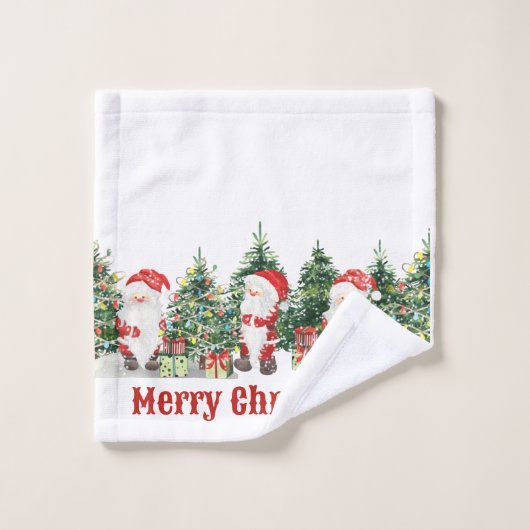 Waterverf voor kerstbomen en kerstbomen bad handdoek (Wasdoekje)