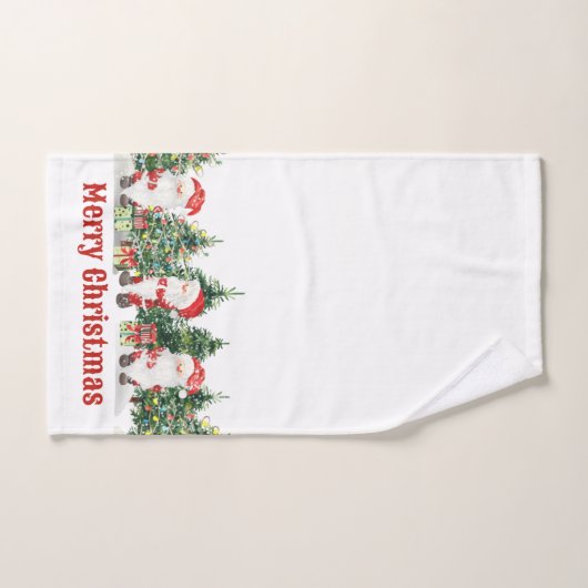 Waterverf voor kerstbomen en kerstbomen bad handdoek (Handdoek)
