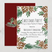 Waterverf voor kerstfeestdagen Pinecones Greenery  Kaart (Voorkant / Achterkant)