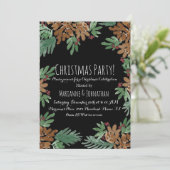Waterverf voor kerstfeestdagen Pinecones Greenery  Kaart (Staand voorkant)