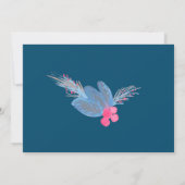 Waterverf voor kerstfeestdagen Pionsettias Berry B Kaart (Achterkant)