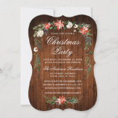 Waterverf voor kerstfeestdagen Poinsettia Kaart (Voorkant)