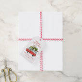 waterverf voor kerstmis cadeaulabel (Met Touw)