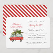 waterverf voor kerstmis feestdagenkaart (Voorkant / Achterkant)