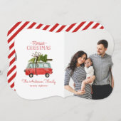 waterverf voor kerstmis feestdagenkaart (Voorkant / Achterkant)