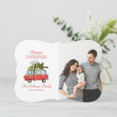 waterverf voor kerstmis feestdagenkaart (Staand voorkant)