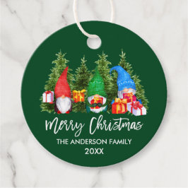 Waterverf voor kerstmis in penseel script Gnomen T Bedankjes Labels