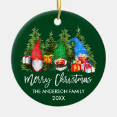 Waterverf voor kerstmis in penseel script Gnomen T Keramisch Ornament (Voorkant)