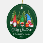 Waterverf voor kerstmis in penseel script Gnomen T Keramisch Ornament (Links)