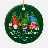 Waterverf voor kerstmis in penseel script Gnomen T Keramisch Ornament (Achterkant)