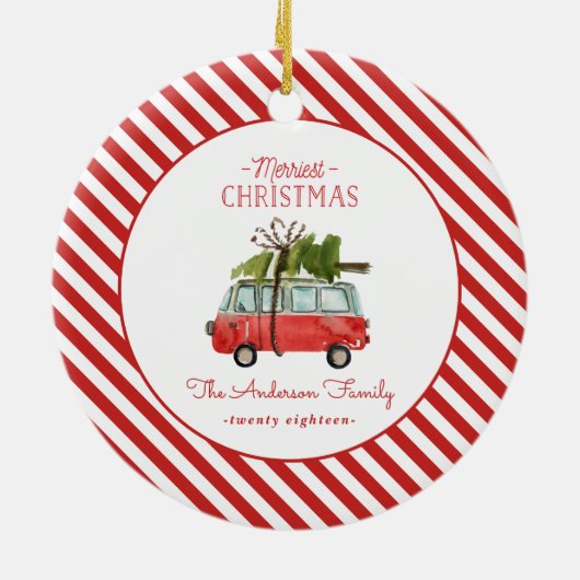 waterverf voor kerstmis keramisch ornament (Achterkant)