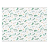 Waterverf voor kerstmis met groene pine tafelkleed (Voorkant (Horizontaal))