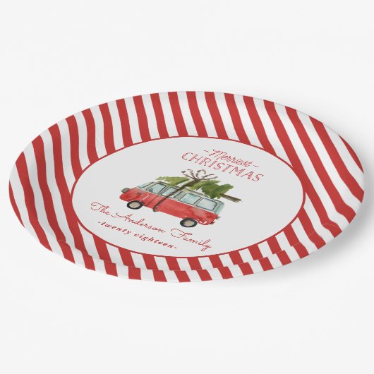 waterverf voor kerstmis papieren bordje (Gekanteld)