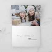 Waterverf voor kerstmis van familie Pinetree, pers Feestdagen Kaart (Binnen)