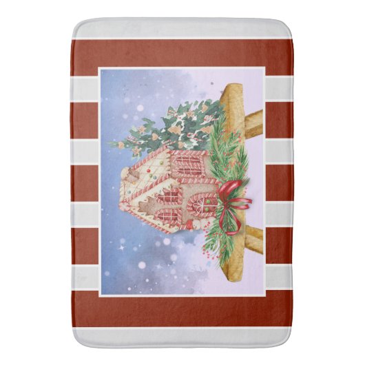 Waterverf voor kerstontbijtontbijt badmat (Voorkant Verticaal)