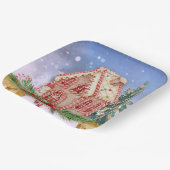 Waterverf voor kerstontbijtontbijt papieren bordje (Gebogen)