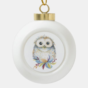Waterverf voor kersttouwen keramische bal ornament