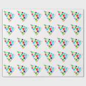 Waterverf voor kleurrijke kerstbomen cadeaupapier (Vlak)