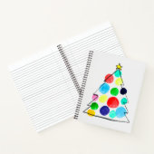 Waterverf voor kleurrijke kerstbomen notitieboek (Binnen)