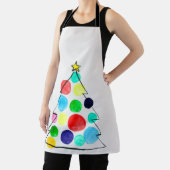 Waterverf voor kleurrijke kerstbomen schort (Insitu)