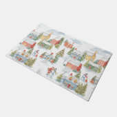 Waterverf voor kleurrijke kerstfeestdagen deurmat (Schuin)