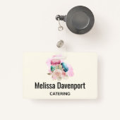 Waterverf voor kleurrijke Macarons en bloemen Badge (Voorkant met intrekbare)