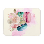 Waterverf voor kleurrijke Macarons en bloemen Magneet (Horizontaal)
