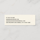 Waterverf voor kleurrijke Macarons en bloemen Mini Visitekaartje (Achterkant)