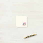Waterverf voor kleurrijke Macarons en bloemen Post-it® Notes (Op bureau)