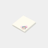 Waterverf voor kleurrijke Macarons en bloemen Post-it® Notes (Schuin)