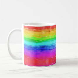 Waterverf voor kleurrijke regenboog Wavy Trendy Mo Koffiemok