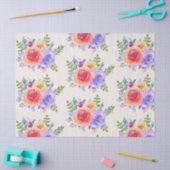 Waterverf voor kleurrijke Rozen Floral Pattern Tissuepapier (Craft)