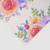 Waterverf voor kleurrijke Rozen Floral Pattern Tissuepapier (Detail)