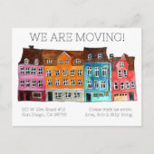 WATERVERF voor kleurrijke woningen verplaatsen Briefkaart (Voorkant)