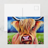 Waterverf voor Koe in het land Briefkaart (Voorkant / Achterkant)