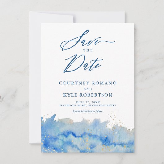 Waterverf voor kustbewaking met de Kaart Datum ops (Voorkant)