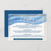 Waterverf voor kustbewaking - Omsluiting RSVP Kaartje (Voorkant / Achterkant)