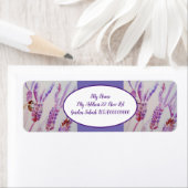 Waterverf voor lavender-bijenventilator etiket (Insitu)