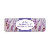 Waterverf voor lavender-bijenventilator etiket (Voorkant)