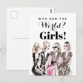 Waterverf voor leopard-kleding voor dames in de bl briefkaart (Voorkant / Achterkant)